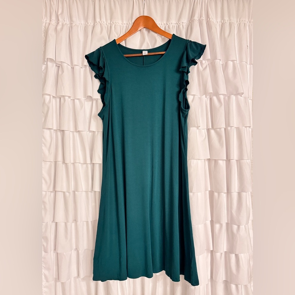 Old Navy, XL Tall, Emerald Green, Knee length Dress